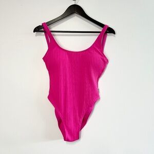 Michael Kors One Piece Ribbed Bathing Suit / Swimsuit